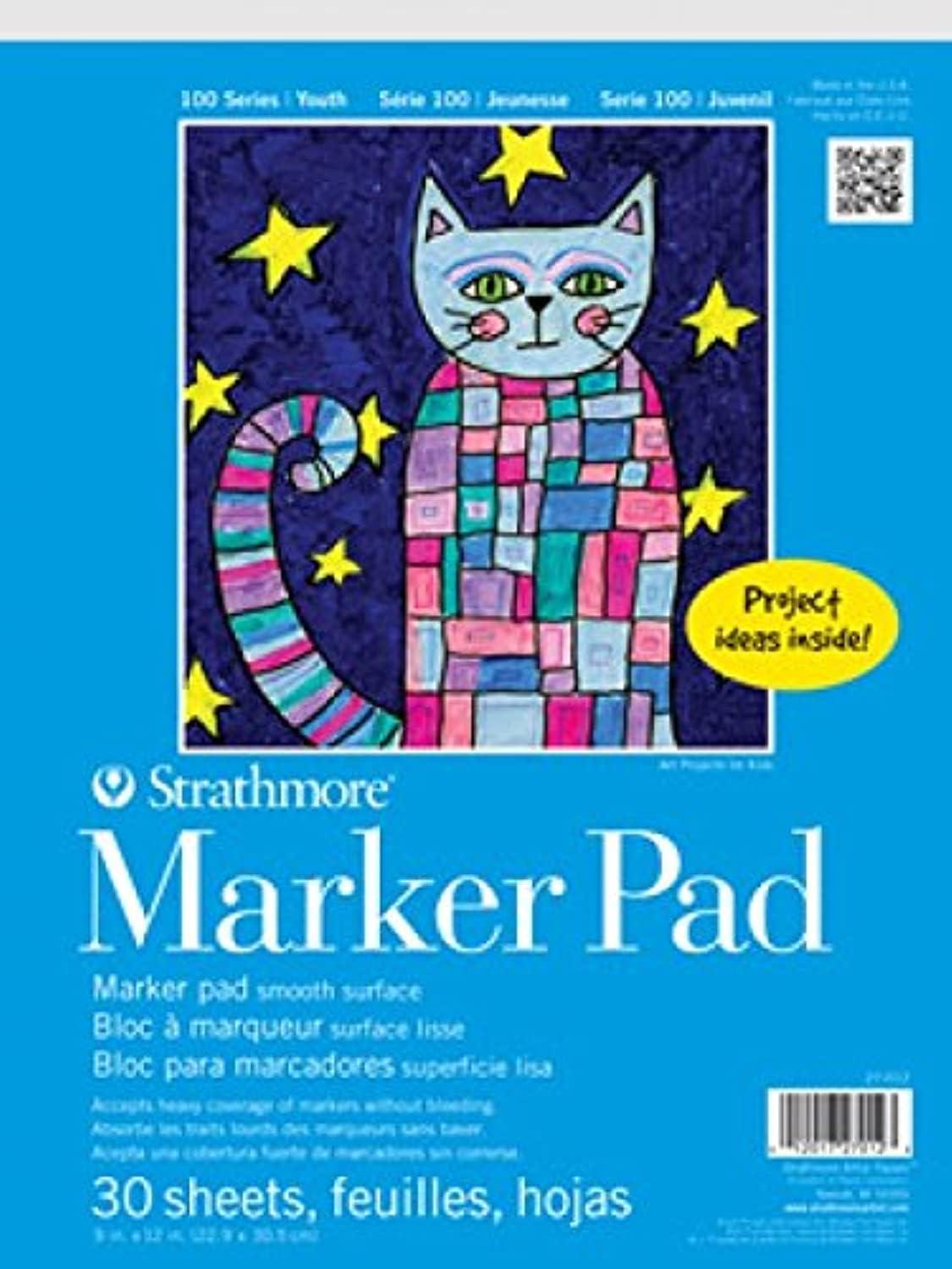 Strathmore (27-309 100 Series Youth Construction Paper Pad, 9″x12″ Tape Bound, 40 Sheets(9×12)