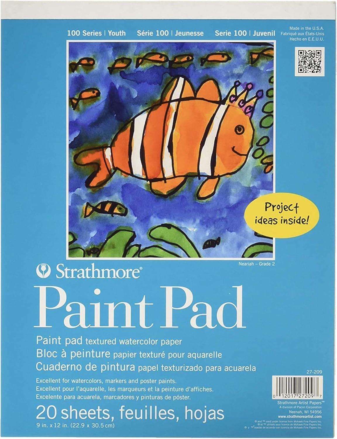 Strathmore (27-309 100 Series Youth Construction Paper Pad, 9″x12″ Tape Bound, 40 Sheets(9×12)