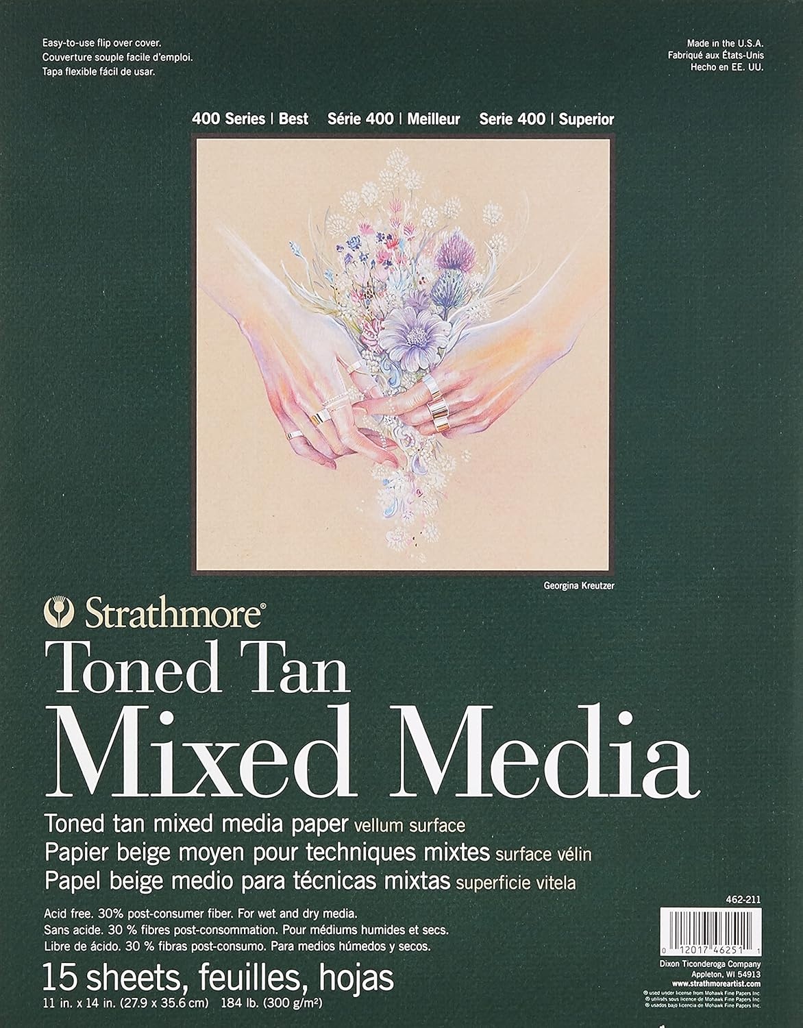 Strathmore Toned Mixed Media Paper Toned Grey 11″X14″-15 Sheets -62462311(Toned Tan)
