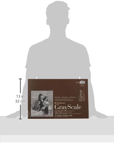 Strathmore Assorted Tints Gray Scale Paper Pad 9″X12″-15 Sheets -4400009(12×18 (Pack of 12))
