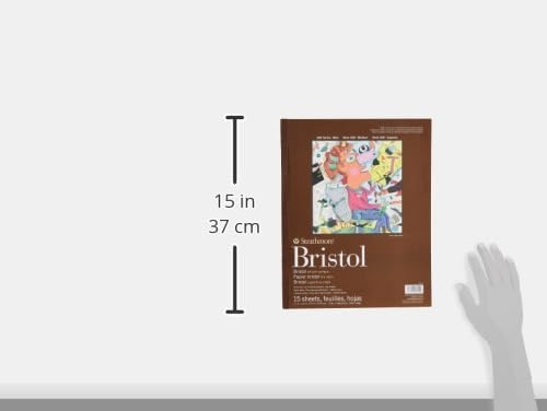 Strathmore 475-3, 400 Series Bristol, 2-Ply Vellum, 9″x12″ Tape Bound, 15 Sheets , White(Vellum  2 Ply)