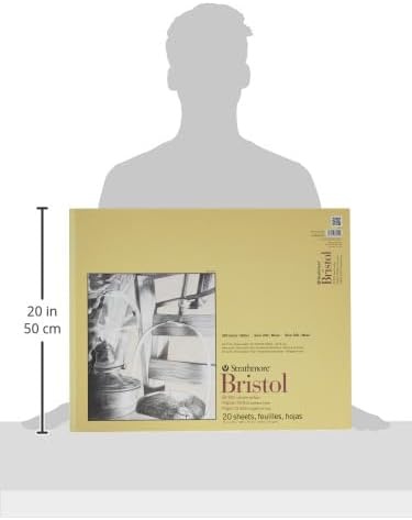 Strathmore 300 Series Bristol Smooth Pad, 19″x24″ Tape Bound, 20 Sheets(19″x24″)