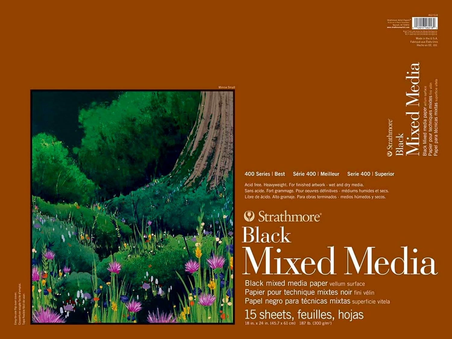 Strathmore Toned Mixed Media Paper Toned Grey 11″X14″-15 Sheets -62462311(Black)