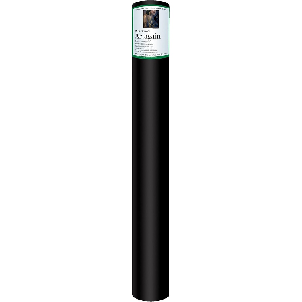 Strathmore 446-42 400 Series Artagain Roll, Coal Black, Medium Surface, 42″ x 10 Yards
