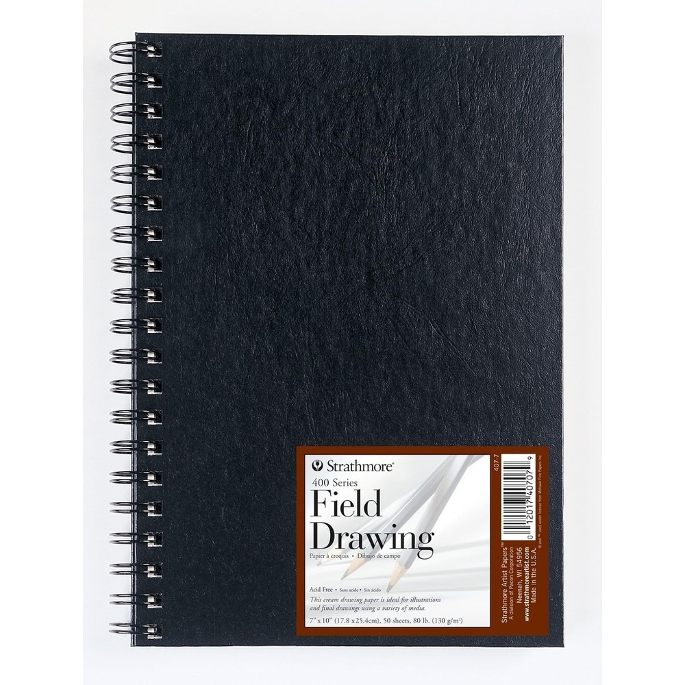 Strathmore 400 Series Art Drawing Journal, 7″x10″ Wire Bound, Cream, 50 Sheets