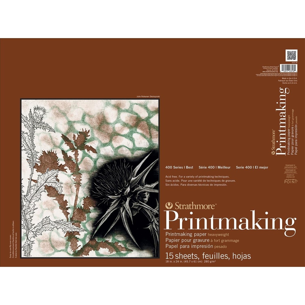 Strathmore Printmaking Paper Pad 11″X14″-15 Sheets -62433110, BROWN(18×24)