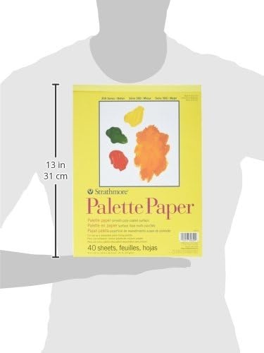 Strathmore 300 Series Palette Paper Pad, Tape Bound, 9×12 inches, 40 Sheets (41lb/67g) – Artist Paper for Adults and Students(9×12)