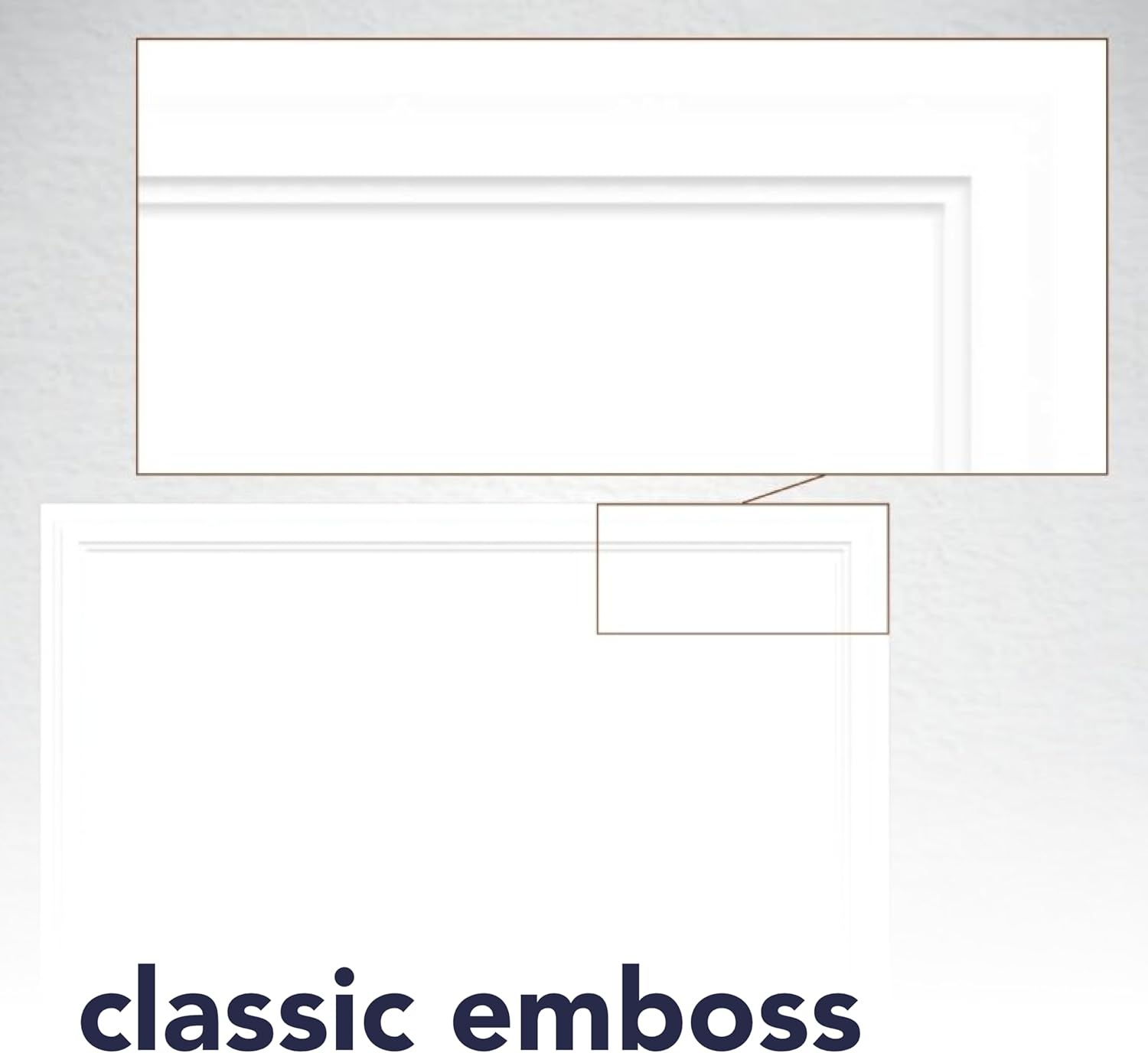 Strathmore 105-232 Photo Mount Cards, White, Classic Embossed Border, 50 Cards & Envelopes(5×6.875 (Pack of 4))