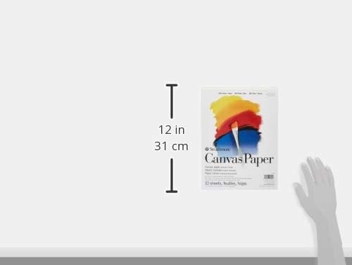 Strathmore 200 Series Canvas Paper, Tape Bound Pad, 9×12 inches, 10 Sheets (115lb/187g) – Artist Paper for Adults and Students – Oil Paint, Acrylic Paint, Mixed Media, Art Journaling(9×12)