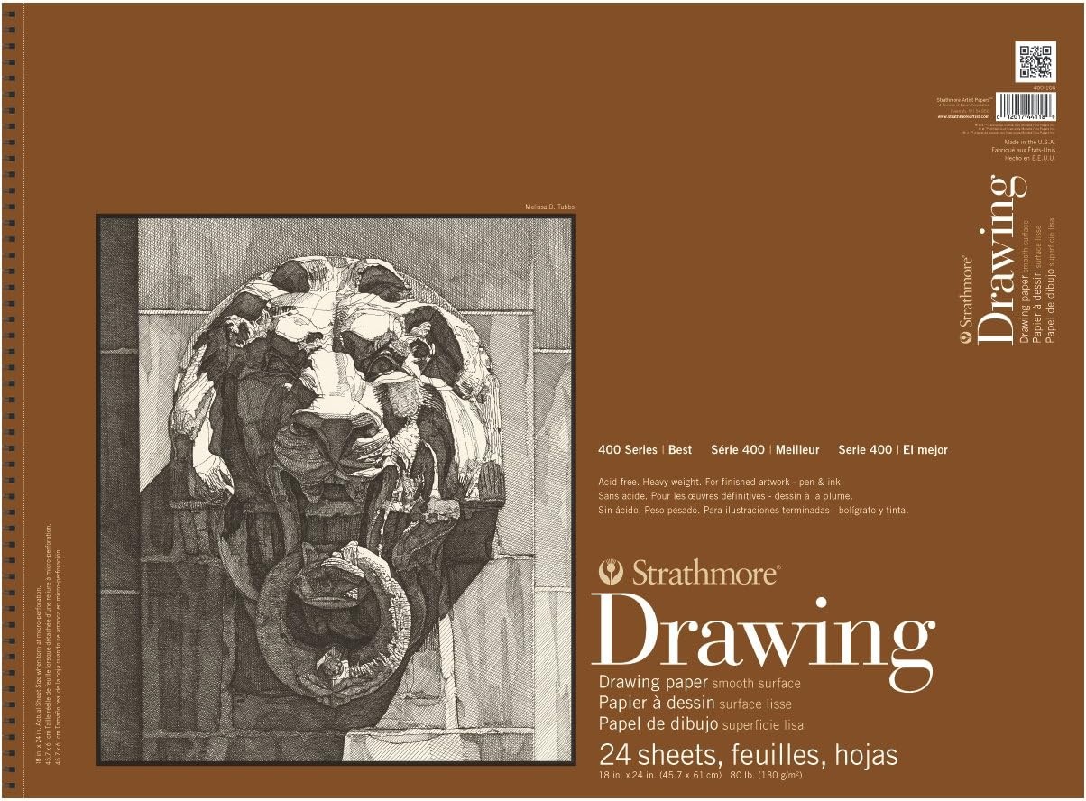 Strathmore Medium Drawing Spiral Paper Pad 6″X8″-24 Sheets -62400200(cream)