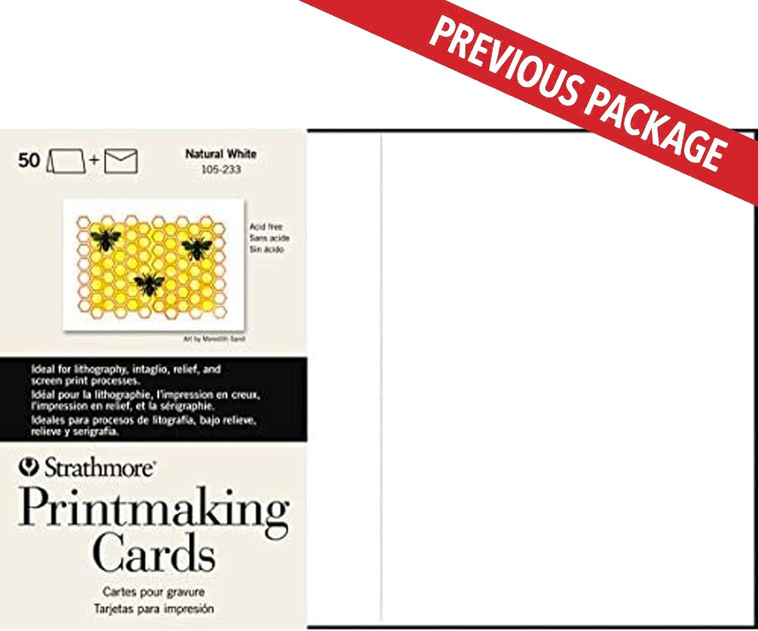 Strathmore Printmaking Cards, 5×6.875 inches, 50 Pack, Envelopes Included – Blank Greeting Cards for Weddings, Events, Birthdays
