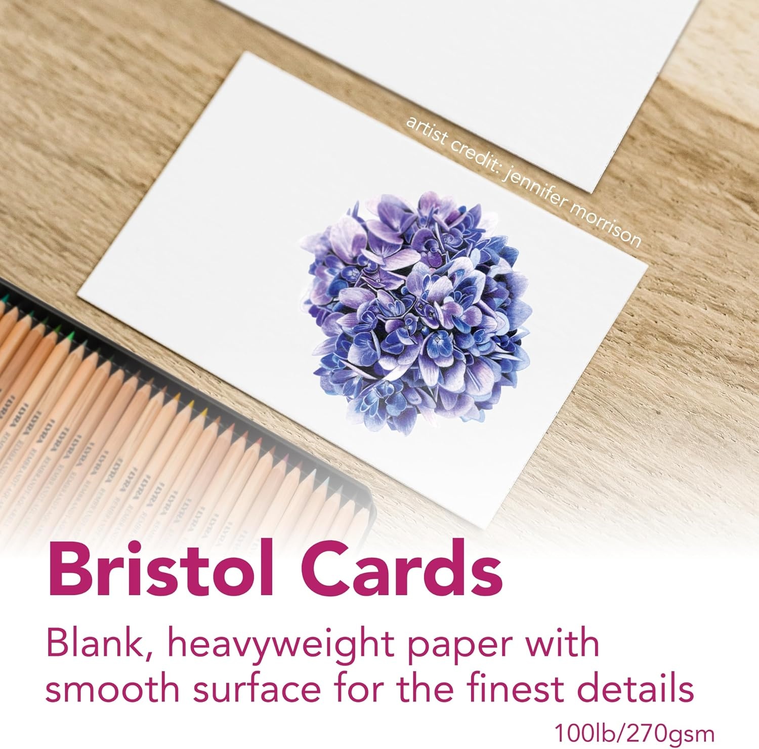 Strathmore 300 Series Bristol Cards, Smooth, 5×6.875 inches, 6 Cards & Envelopes – Custom Greeting Cards for Weddings, Events, Birthdays, Holidays(5×6.875″ (Pack of 6))