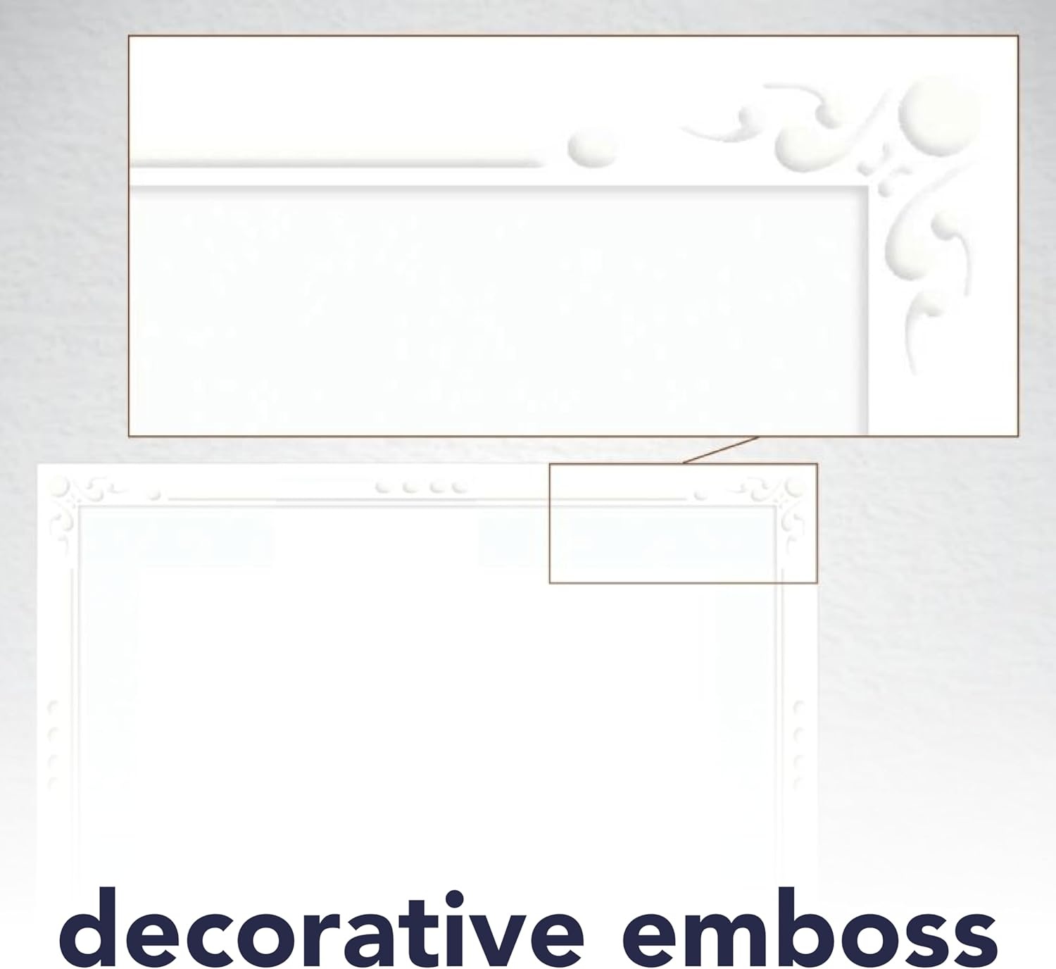 Strathmore Photo Mount Cards, White with Decorative Border, 5×6.875 inches, 100 Pack, Envelopes Included – Custom Greeting Cards for Weddings, Events, Birthdays(5×6.875 (Pack of 4))