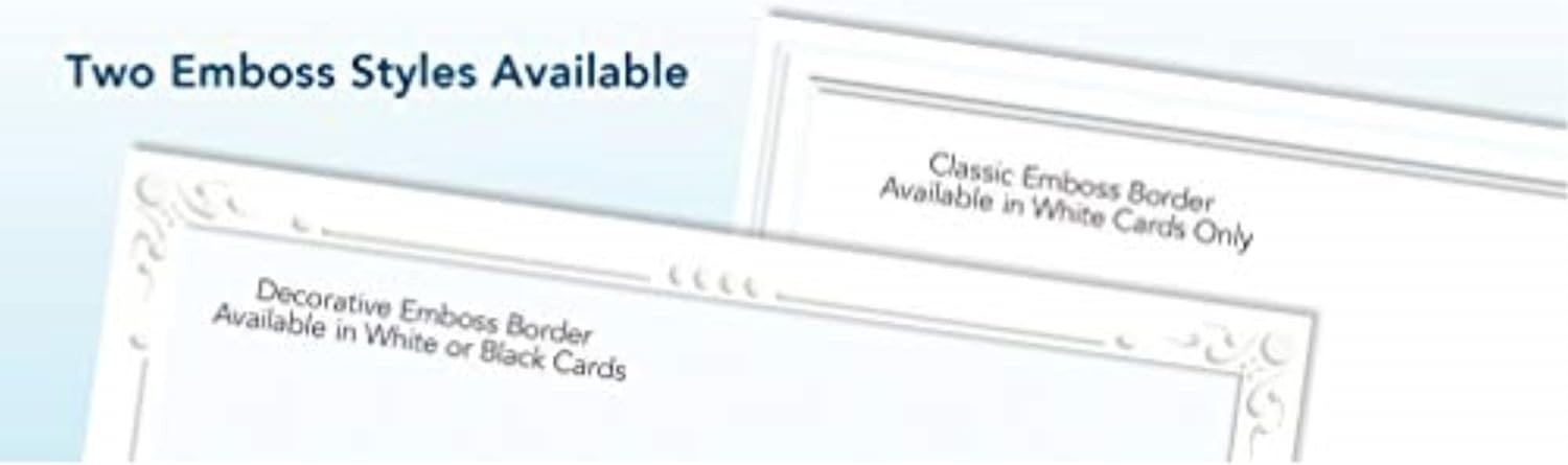 Strathmore Photo Mount Cards, White with Classic Border, 5×6.875 inches, 100 Pack, Envelopes Included – Blank Greeting Cards for Weddings, Events, Birthdays(5×6.875)