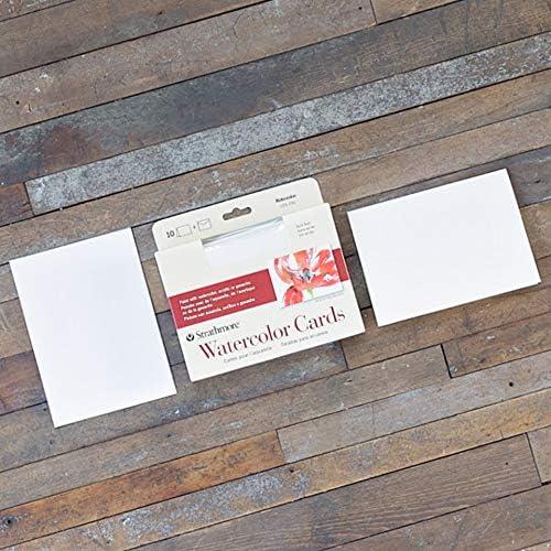 Strathmore Watercolor Cards, 5×6.875 inches, 10 Pack, Envelopes Included – Custom Greeting Cards for Weddings, Events, Birthdays
