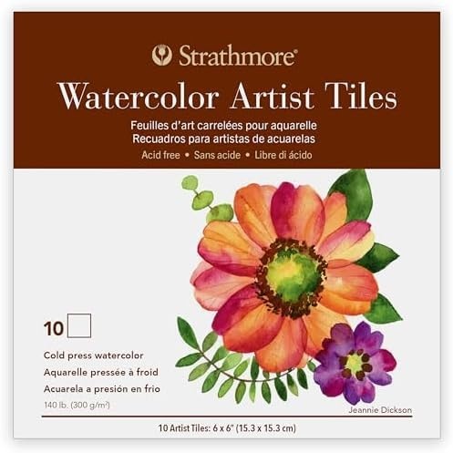 Strathmore Artist Tiles 6″X6″ 30/Pkg-Black -62105974(6 x 6 inches (Pack of 12))