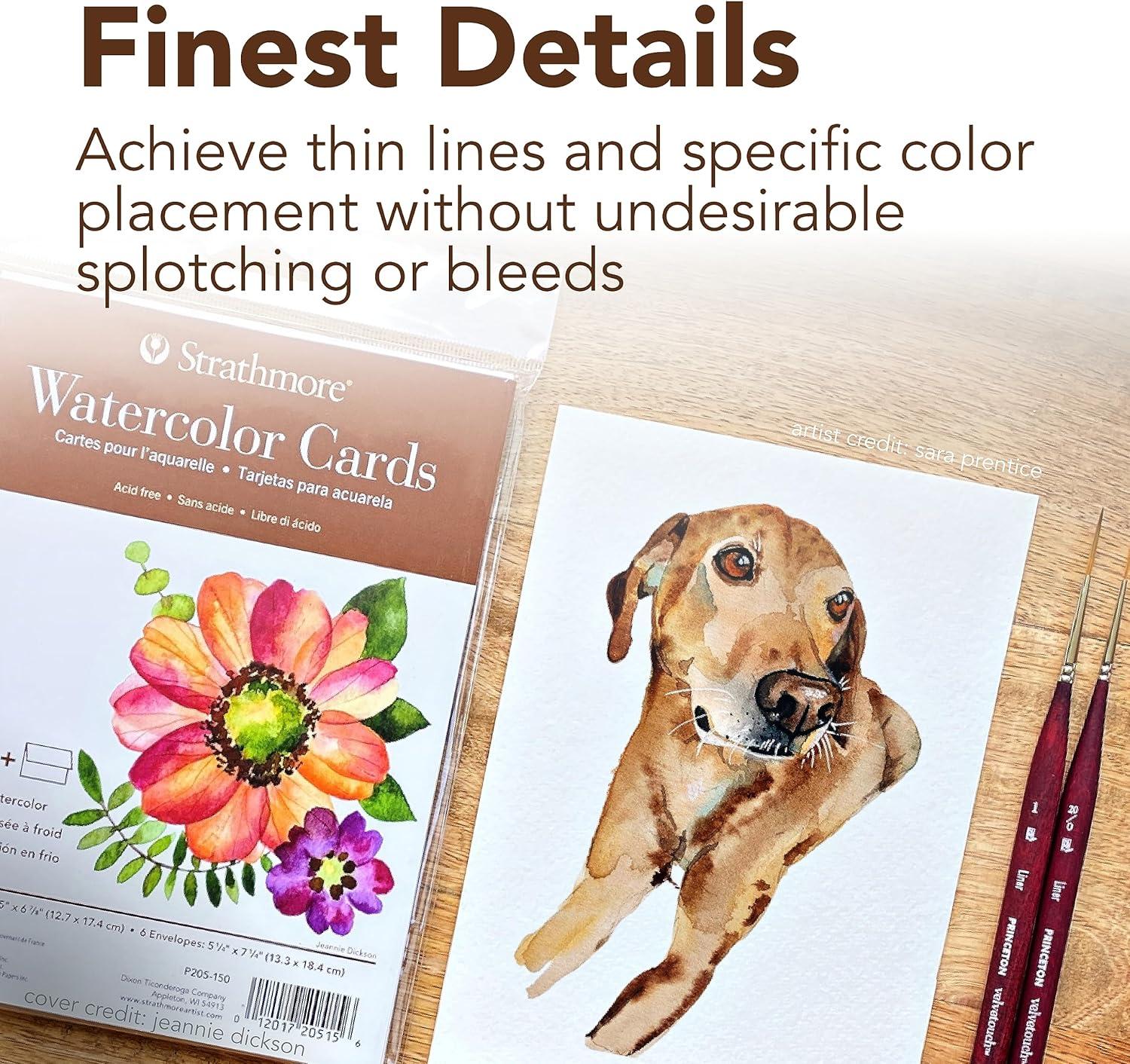 Strathmore 400 Series Watercolor Cards, Cold Press, 5×6.875 inches, 6 Pack, Envelopes Included – Custom Greeting Cards for Weddings, Events, Birthdays(5×6.875 (Pack of 12))