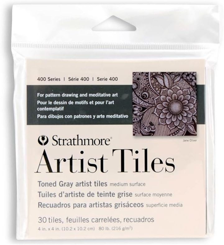 Strathmore Artist Tiles 6″X6″ 30/Pkg-Black -62105974(4 x 4 inches)