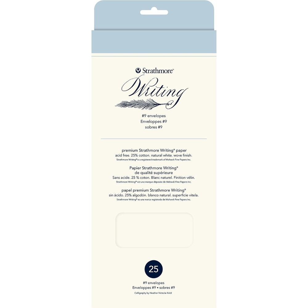 Strathmore 500 Series #6 Writing Envelopes, 4.75″x6.5″, 25 Envelopes(3.875″x8.875″)